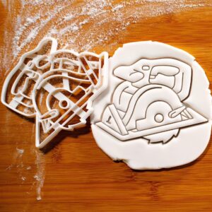 Circular Saw Cookie Cutter for Biscuit Baking Featuring Power Tools Theme Ideal Housewarming Parties Construction Worker Birthdays DIY Events Carpenter Treat Builder Gift Boxes (ONLY CIRCULAR)