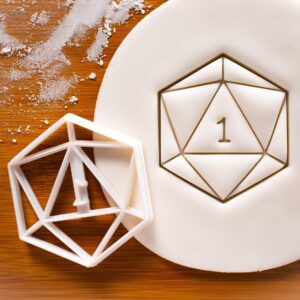 Icosahedron Cookie Cookie Cutter Design 2 for Baking Platonic Geometric Shape Cookies, Ideal for Mathematics Teachers, STEM Educators, Math Enthusiasts, Classroom Activities, (ONLY Design 2)