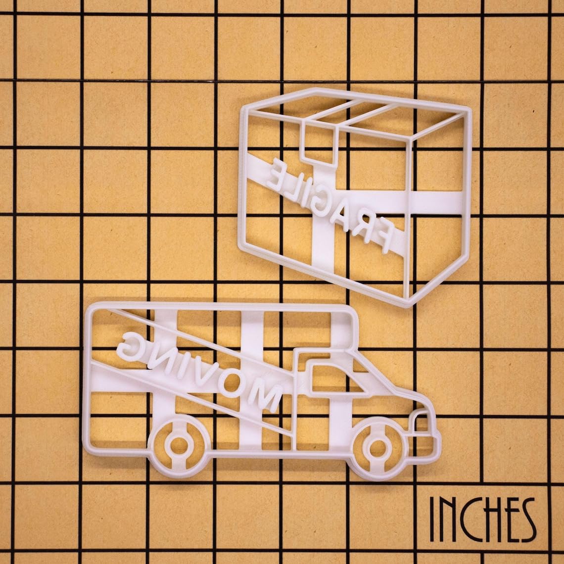 Fragile box and Moving Truck Cookie Cutter