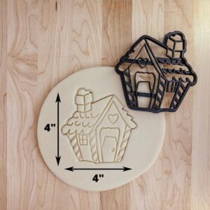 Gingerbread House Christmas Cookie Cutter for Creating Holiday Sugar Cookies, Fondant, or Clay Decorations, Unique Cookie Exchange Ideas, Perfect for Festive Baking, Made of Durable
