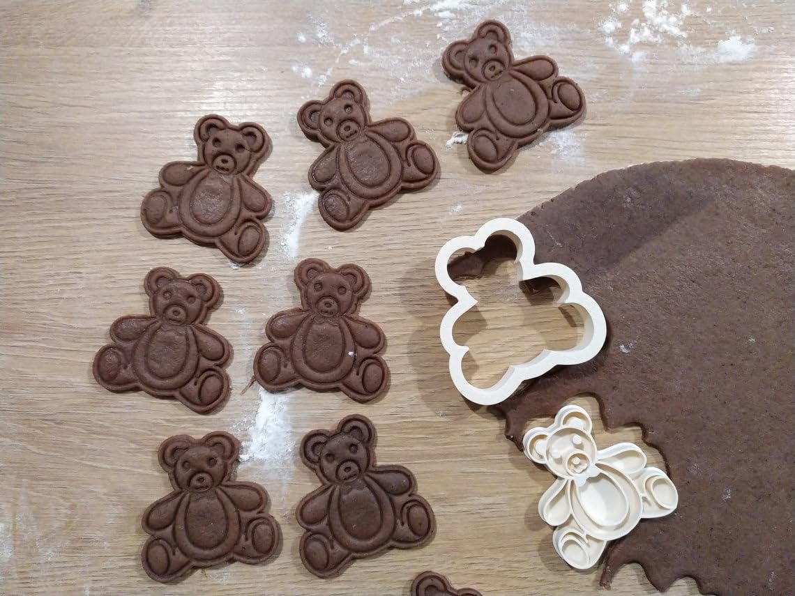 Teddy Bear Cookie Cutter Set for Cute Baby Shower Birthday Party Baking Sugar Cookie Dough Fondant Biscuit Pastry Decoration Sweet Teddy Shaped Treats for Kids Cupcakes and Crafts - Image 4
