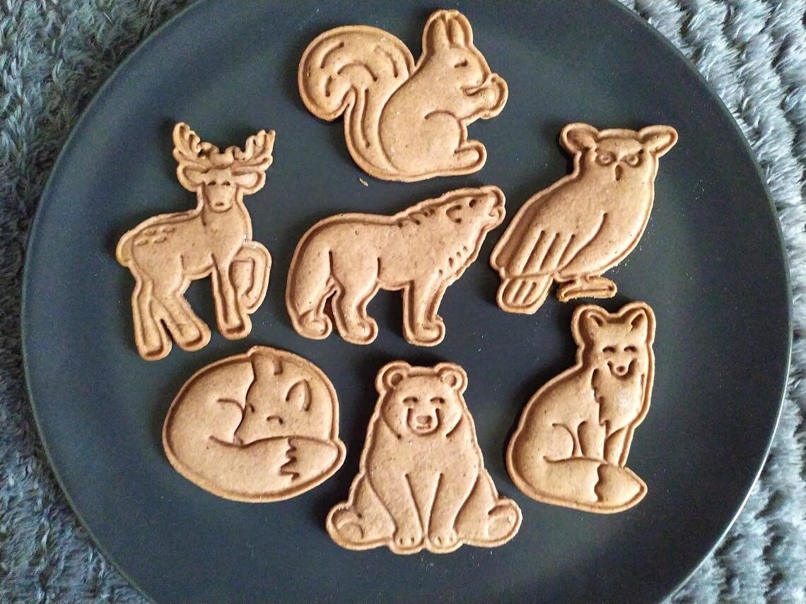 Sleeping fox cookie cutter set for making shortbread cookies fondant biscuits cake decoration sugar paste chocolate treats homemade baking tools animal shape cutters for wildlife theme - Image 7