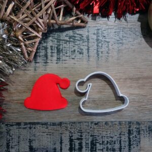 Santa Claus Hat Cookie Cutter Shape for Making Homemade Shortbread Cookies Pastry Sugar Paste Fondant Cake Decorations Ideal for Christmas Baking Holiday Parties Festive Crafts