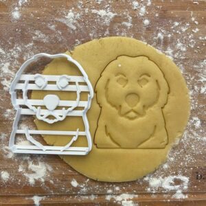 Black Great Pyrenees Face Cookie Cutter Dog Biscuit Shape Gift Idea for Dog Lovers Baking Cookies Fondant Polymer Clay Cutter for Handmade Crafts and Great Pyrenees Gifts Treats Decor