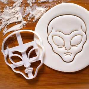 Grey Alien Cookie Cutter Cookie for Halloween Party Baking UFO Extraterrestrial Space Theme Paranormal Abduction Decor Ideal for Sci Fi Cookies and Events in India (ONLY Grey Alien)