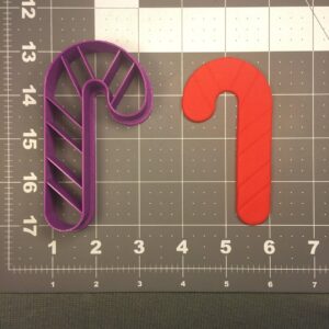Black Candy Cane 102 Cookie Cutter for Holiday Baking Christmas Party Biscuit Cutter Candy Cane Shaped Cookie Tool for Kids Festive Fondant Clay Craft Supplies Seasonal Treats