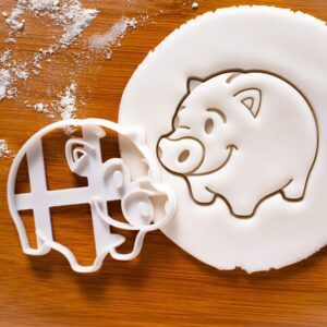 Piggy Bank Cookie Cookie Cutter for Dollar Coin Savings Baking Currency Wealth Finance Banker Gift Bullion Mint Party Favor Biscuit Fondant Clay Cutter by Bake (ONLY Piggy Bank)