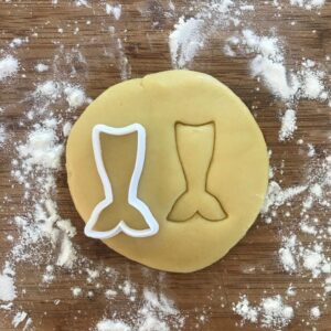 Black Mermaid Tail Cookie Cutter Sea Ocean Theme Mini Biscuit Cutter for Baking Fondant Dough Polymer Clay Jewelry Making Earring Cutter Party Favor for Mermaid Events