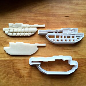 Set of 2 Cookie Military Tank Cookie Cutters, Suitable Size, Army Vehicle Shape Baking Tools, Made in India