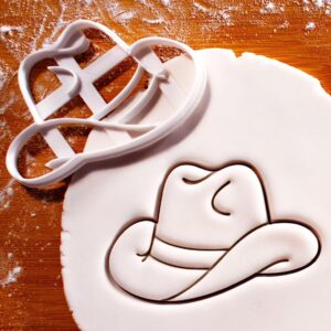 Cowboy Hat Cookie Cookie Cutter for Wild West Themed Parties Rodeos Country Birthdays Farm Events Rustic Weddings Western Party Decorations Baking Cowboy Desserts and Country Treat (ONLY HAT)