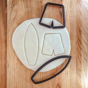 Aloha Surfboard and Board Shorts Cookie Cutter Set Cookie for Fondant Clay Crafting Hawaiian Beach Themed Baking Party Treats Summer Vacation Desserts DIY Kitchen Use and Fun in India