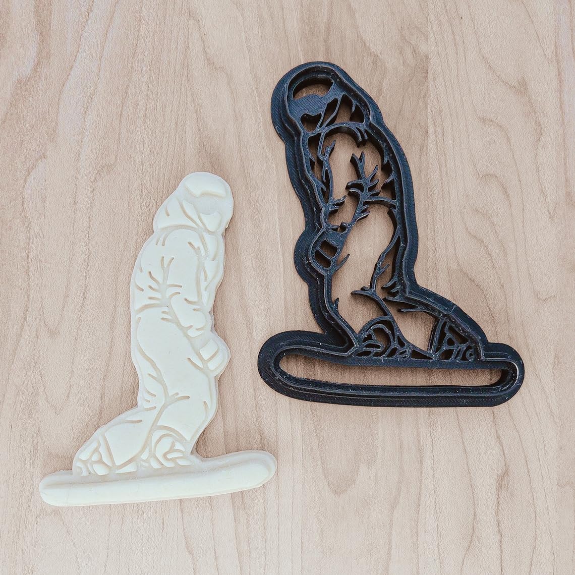 Snowboarder Cookie Cutter and Stamp Cookie for Fondant, Clay, Dough Detailed Snowboarding Design, Winter Sports Theme Cookie Tool for Snow Activities and Cold Weather Treats Made in - Image 3
