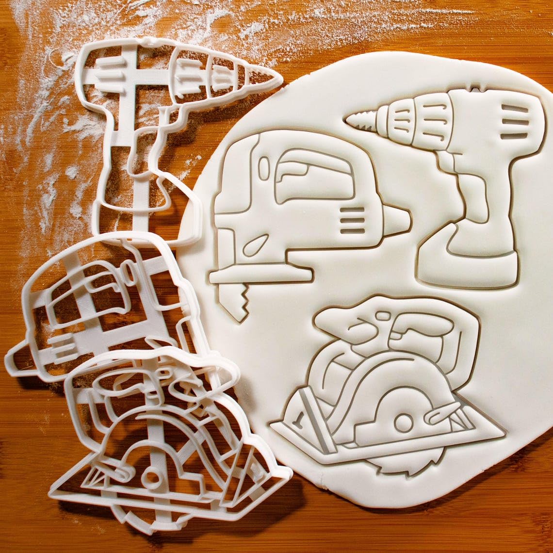 Power Drill Cookie Cutter for Biscuit Baking Featuring Power Tools Theme Perfect for Construction Themed Birthdays Housewarming Parties DIY Builder Events Carpenter Gifts (ONLY POWER DRILL) - Image 2