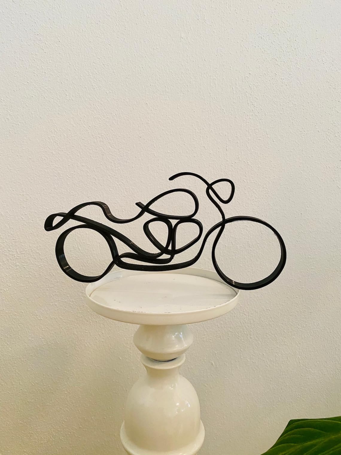 Minimalist Motorcycle Statue Sculpture: Tabletop Figure, Chopper Bike Home Decor, Ideal Statue Gift for Housewarming and Shelf Display - Image 2