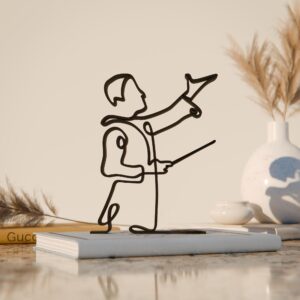 Conductor, Line Art Figure, Unique Musician Gift Idea, Line Art Sculpture, Minimalist Home Decor | Ideal for Home Decor, Gift (Pack of 2)