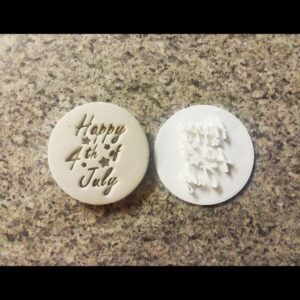 Happy 4th of July Patriotic Embosser Stamp Cupcake Embosser Cookie Embosser Cookie India Independence Day Celebration Baking Tool for Holiday Desserts and Crafts
