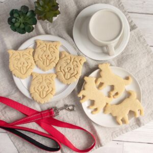 Border Collie Dog Face and Body Cookie cutter