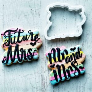 Future Mrs. Script Cookie Cutter, Suitable Size, Ideal for Bridal Showers, Weddings, Engagement Parties, and Personalizing Treats, Choose Standard or Dishwasher Safe, Made in India,