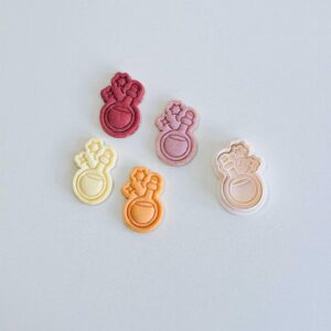 Black Magic Potion Cookie Cutter Halloween Potion Cookie Cutter Stamp Set Black Witch Magic Potion Fondant Molds for Spooky Baking Cookies Pastry Dough Candy Kitchen Cookie Cutters Set