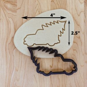 Christmas Truck with Tree Outline Cookie Cutter Cookie for Fondant, Clay Crafting, Holiday Decor, Christmas Cookie Exchange, Sugar Cookies, Festive Baking, and Seasonal Celebrations in
