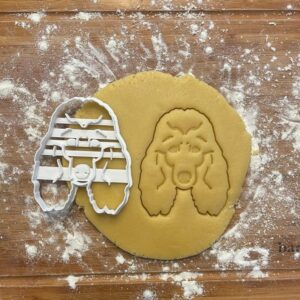 Black Poodle Face Cookie Cutter Dog Biscuit Shape Gift Idea for Dog Lovers Baking Cookies Fondant Polymer Clay Cutter for Handmade Crafts and Poodle Dog Mom Gifts Treats Decor Kitchen