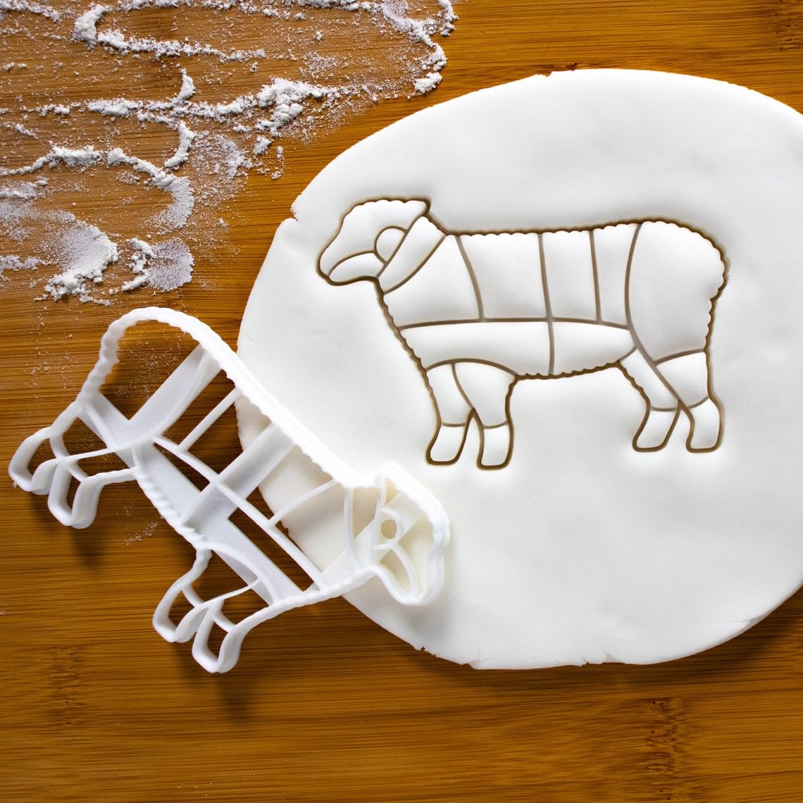 Lamb Cookie Cutter Cookie Butcher Guide Meat Chart Baking Mold Lamb Cuts Kitchen Tool Bakers Butchers Chefs Culinary Enthusiasts Farmhouse Cooking Party Decorations Animal Shape (ONLY Lamb)