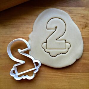 Cookie Cloud Number 2 Cookie Cutter Multi Size for Birthday Party Baking, Number-Themed Treats, and Educational Activities Made in India Reusable Durable Cookie for Cookies,