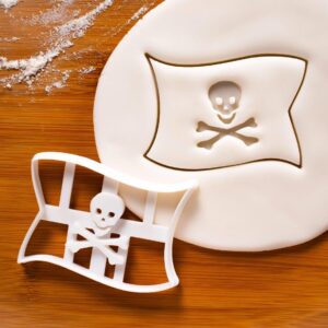 Pirate Flag cookie cutter kids birthday party biscuit fondant crafting tool nautical theme Halloween buccaneer skull crossbones pirate ship treasure map ocean treat vintage (ONLY PIRATE FLAG)