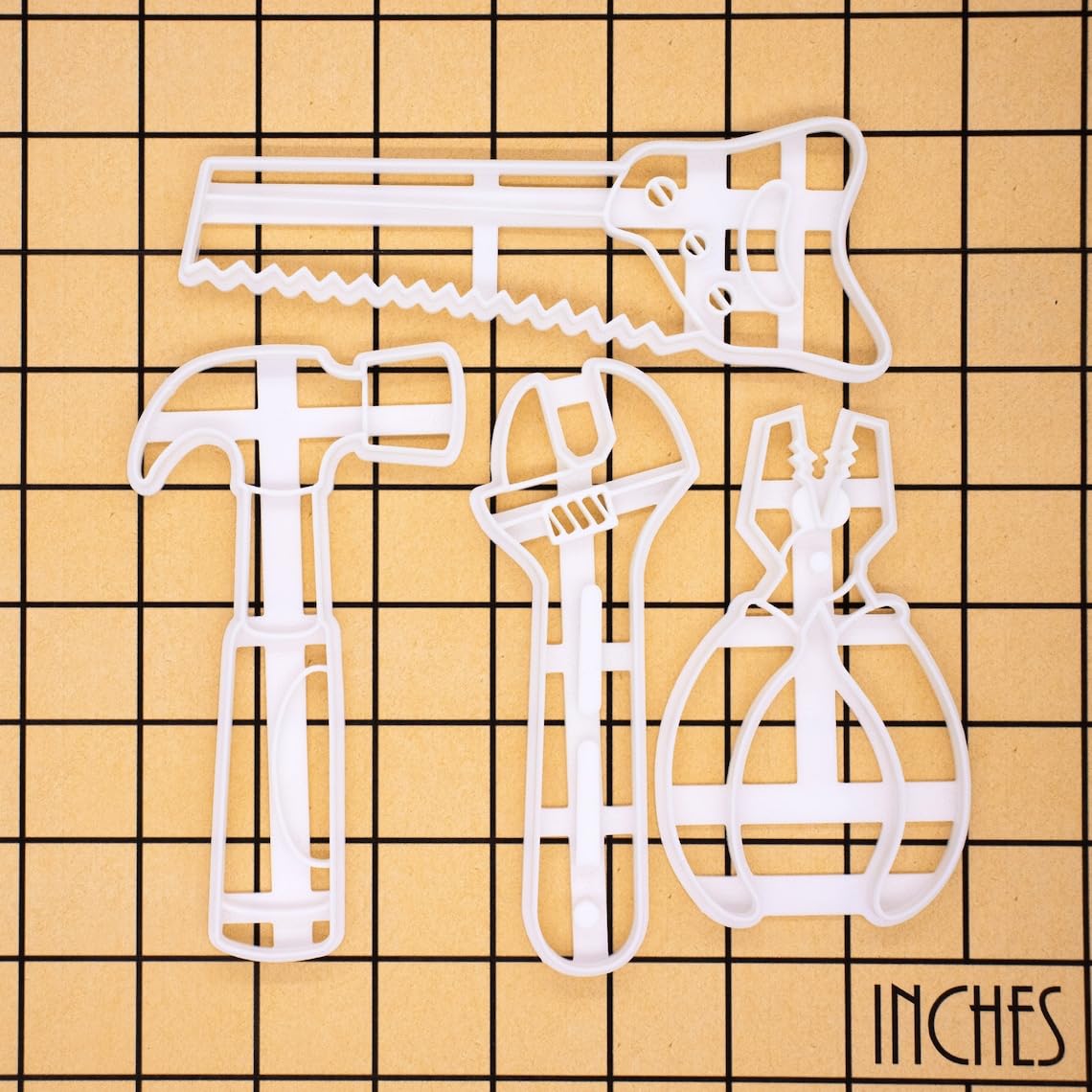 Wrench cookie cutter baking biscuits biscuit dough cutters shaped like hand tools perfect construction renovation repairman professional builder handyman themed parties creative (ONLY WRENCH) - Image 4