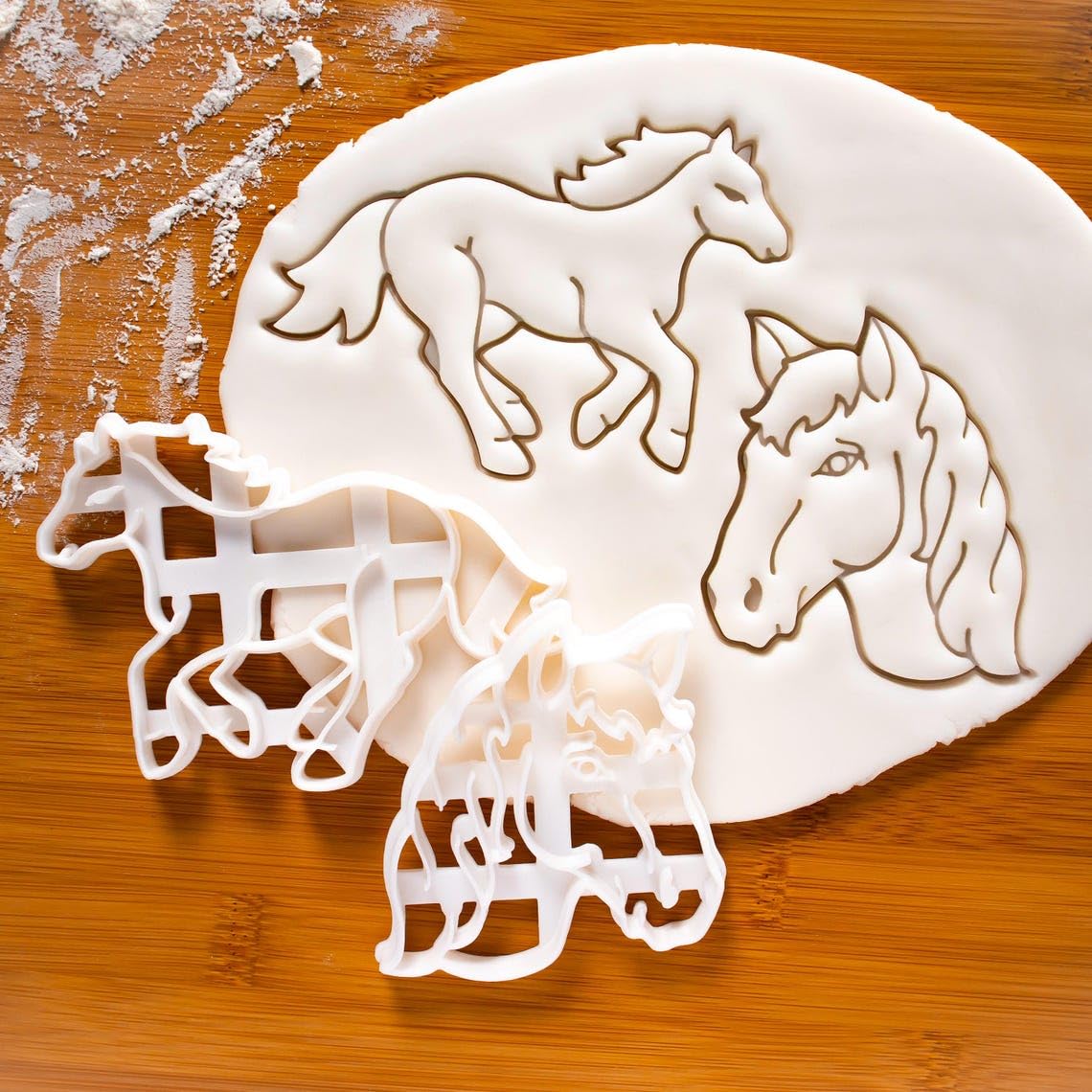 Horse Running Cookie Cutter India Equestrian Baking Supplies Jockey Riding Race Course Wild Stallion Biscuit Cutter Equine Farm Veterinarian Vet Animal Shape Kitchen Tool (ONLY HORSE RUNNING) - Image 3