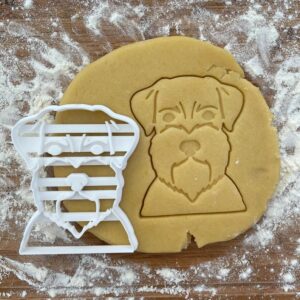 Black Schnauzer Face Cookie Cutter Dog Biscuit Shape Christmas Gift Idea for Schnauzer Lovers Baking Cookies Fondant Polymer Clay Cutter for Handmade Crafts and Dog Mom Gifts
