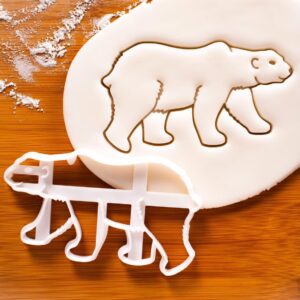 Polar Bear Cookie Cutter and Arctic Animals Biscuit Cutters Set for Baking Ocean Themed Cookies Gingerbread Craft Whale Orca Killer Whale Marine Wildlife Baking Tool India (ONLY POLAR VEAR)