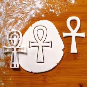 Ankh Cookie Cutter Ancient Egyptian Symbol of Eternal Life Protection and Royal Power Biscuit Cutter for Mythology Lover History Themed Baking Educational Craft Tool Egypt Inspired (ONLY ANKH)