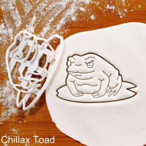 Chillax Toad Cookie Cutter Cookie for Whimsical Forest Themed Birthday Party Baking Fun Animal Shaped Cookie Mold Kitchen Tool for Kids Parties and Nature Inspired Treats (ONLY Chillax Toad)