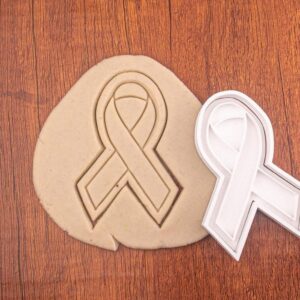 Cancer Ribbon Black Cookie Cutter Cookie Awareness Support Ribbon Mold for Cookies Fondant Clay Crafts Ideal for Fundraisers Tribute Baking Events Charity Drives and Health Campaign