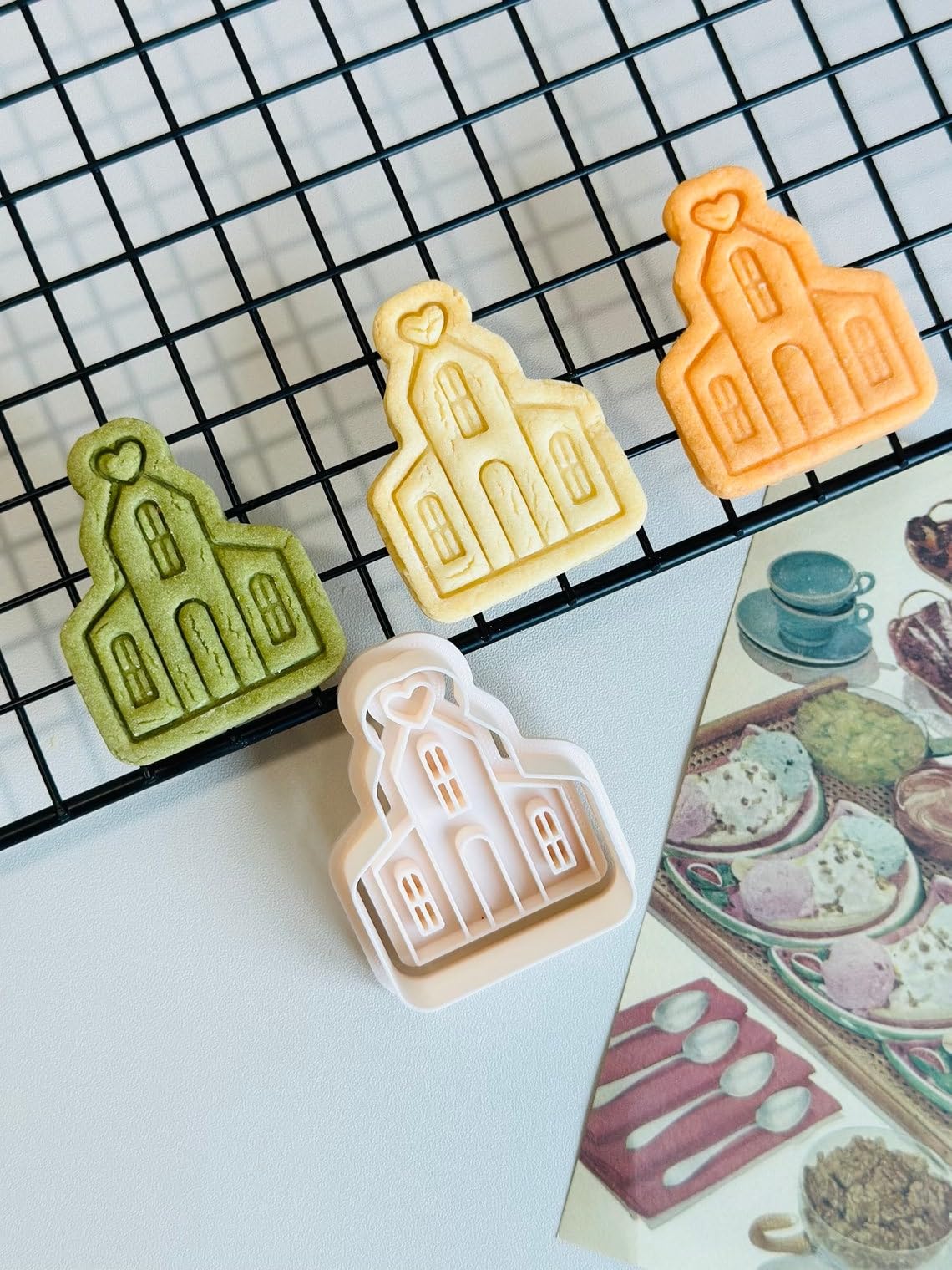 Black Church Cookie Cutter Set with Love Cathedral and House Stamp Tools for Religious Event Baking Homemade Cookies Fondant Cake Decorating Party Favors and Celebration Treats - Image 6
