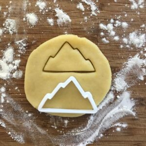 Black Mountain Cookie Cutter Snow Peak Shape for Baking Polymer Clay Earrings Jewelry Making Fondant Crafts Rocky Mountain Theme Party Favor Kitchen Tool Supplies