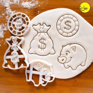 Money Bag, Piggy Bank, Gold Coin