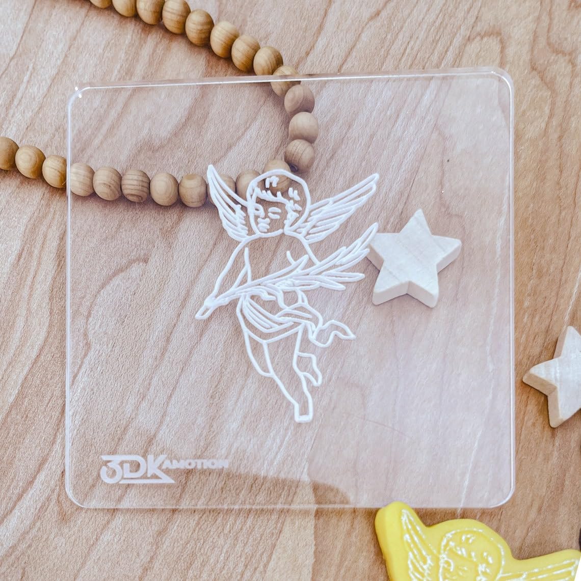 Christmas Angel with Cutter Fondant Cookie Embosser Stamp Set of 2, Christmas Cherub Fondant Stamp for Holiday Baking, DIY Cookies & Crafts, Outbosser Debosser, Cookie Made in India - Image 3