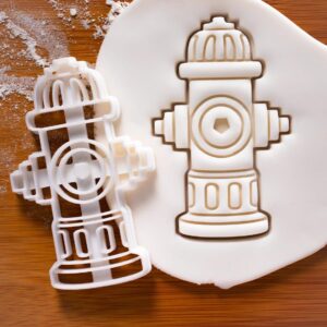 Firefighter Fire Hydrant Cookie Cutter Biscuit Cutter Fireman Helmet Fire Truck Shape Fire Department Theme Party Favors Kids Rescue Emergency Services Baking Tool Fire Brigade (ONLY HYDRANT)