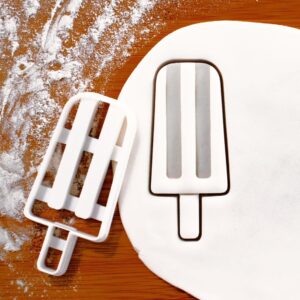 Ice lolly cookie cutter for baking dessert themed biscuits summer birthday party decorations sweet treat cutter for food cart pop up booth events and creative kids celebration (ONLY ICE LOLLY)