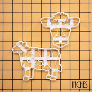 Dairy Cow Body and Face Cookie Cutter