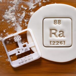 Radium Cookie Cutter Bake Biscuit Fondant Clay Cutter Science Chemistry Periodic Table Element Marie Curie Radioelement Scientist Nobel Prize Themed Educational Baking Treats (ONLY RADIUM )