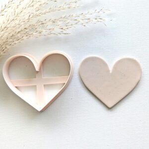 Deep V Heart Cookie Cutter with Stitched Edge Design for Valentine Baking Large Polymer Clay Heart Cutter for Fondant Decorations Romantic Cookies Crafts and Clay Art Projects