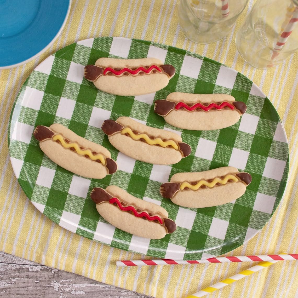 Hot Dog Cookie Cookie Cutter Perfect Fast Food Theme Baking Summer Birthday Parties Sausage Bar Picnic Beef Patty Mustard Barbecue Decorations Biscuit Fondant Clay Sugarpaste (ONLY HOT Dog) - Image 2