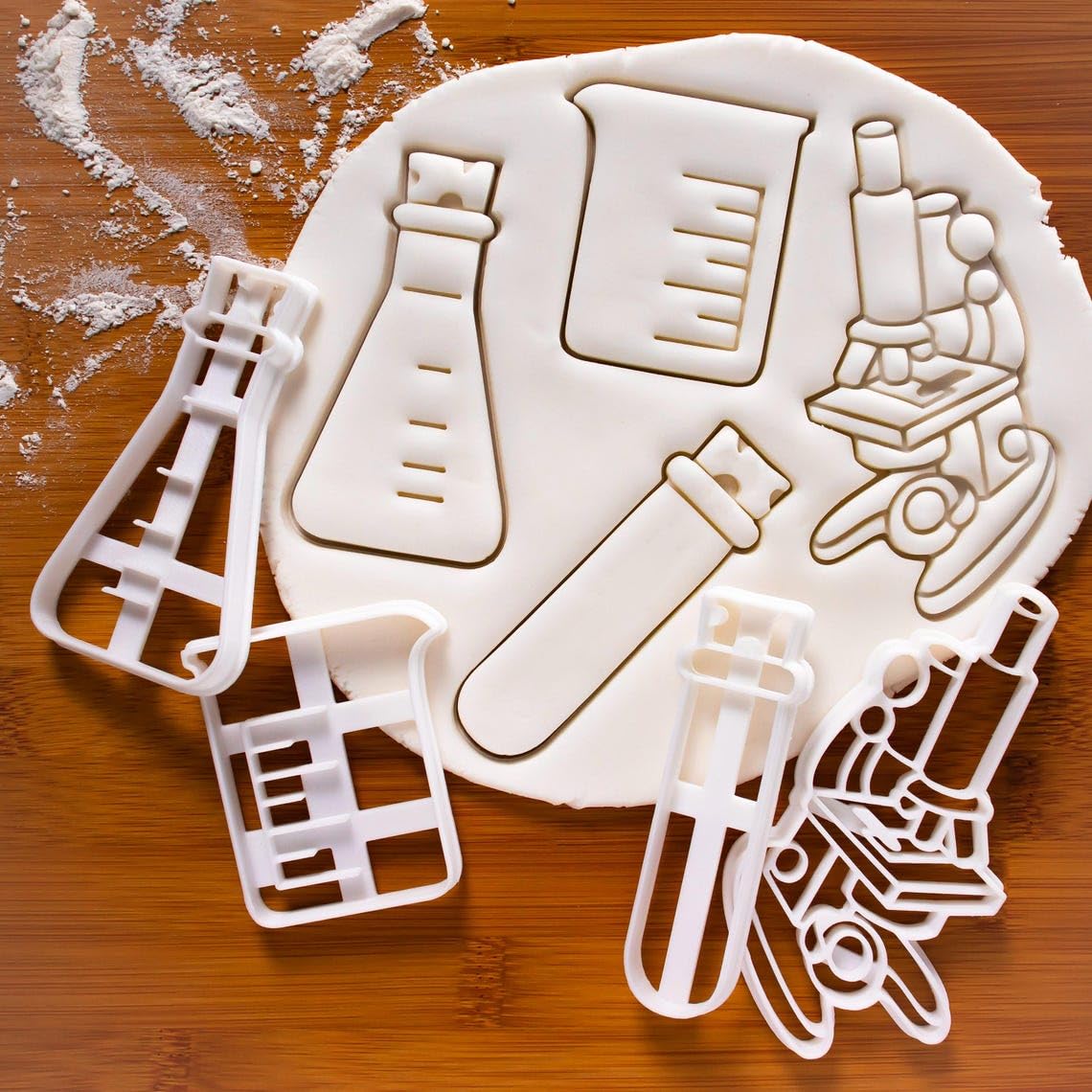 Test Tube Conical Flask Microscope Cookie Cutters for Science Baking Educational Biscuits Tools for Students Teachers Chemistry Biology STEM Crafts and Laboratory Gift Ideas (ONLY TEST TUBE) - Image 3