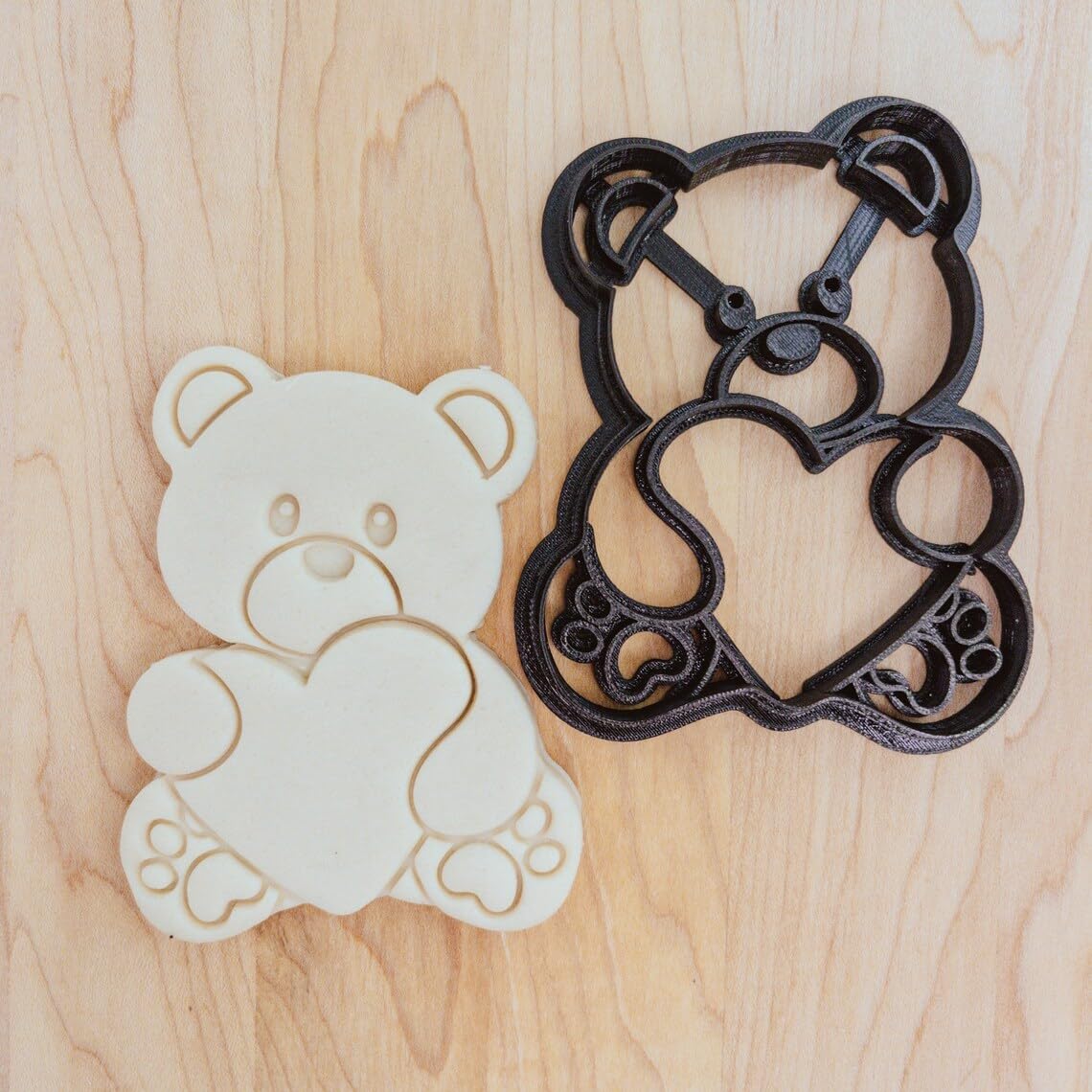 Teddy Bear with Heart Cute Valentines Cookie Cutter Cookie for Fondant, Clay, Dough, Valentines Day Gift, Teddy Bear Love Heart Cutter Made in India, Perfect for Sweet Treats - Image 4