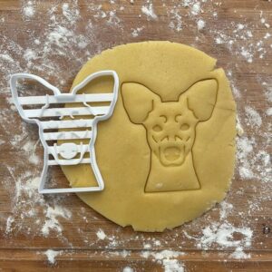 Black Rat Terrier Face Cookie Cutter Dog Biscuit Shape Gift Idea for Dog Lovers Baking Cookies Fondant Polymer Clay Cutter for Handmade Crafts and Rat Terrier Mom Gifts Treats Decor