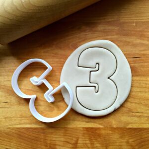 Kids Choose Birthday, Baking Mold 3 Cake Suitable India 3rd Perfect or Safe Fun Cookie Topper Preschool, Cookie Dishwasher Size Standard Made in Number for Cutter Party,