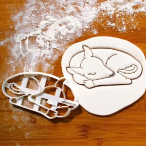 Fawn Sleeping Cookie Cutter Biscuit Mold for Enchanted Forest RusticTheme Christmas Party Baking Nature-Inspired Animal Design Holiday Seasonal Treats Festive Celebrations (ONLY FAWN SLEEPING)